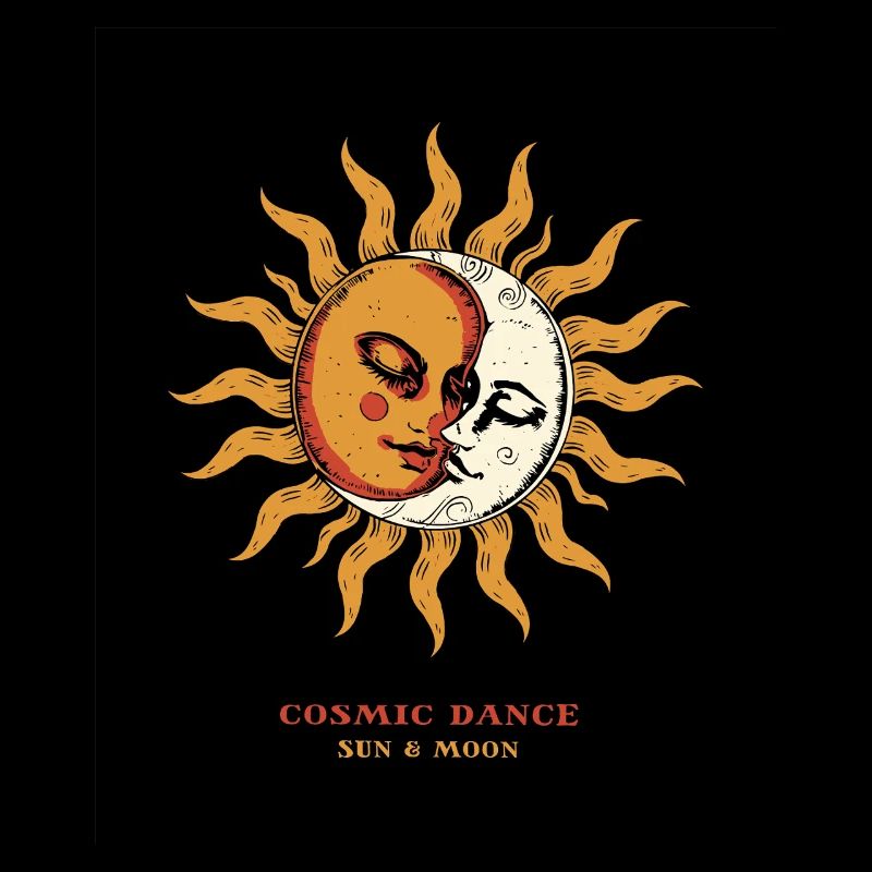 Cosmic Dance Sun and Moon