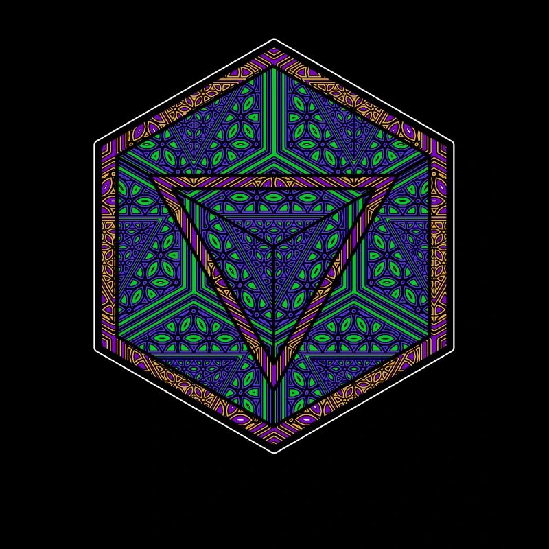 Mandala Kaleidoscope Triangle Pattern Psychedelic