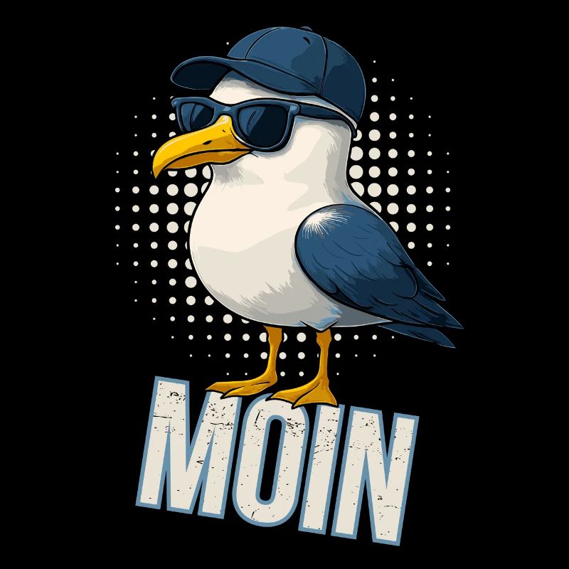 Moin - Seagull with sunglasses