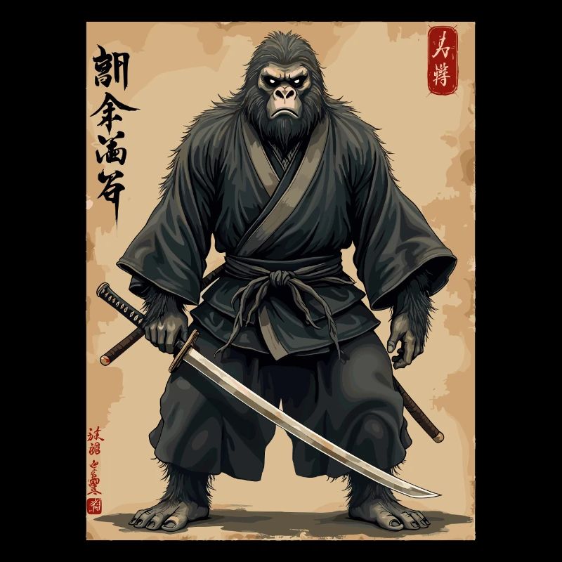 Gorilla Samurai with Katana