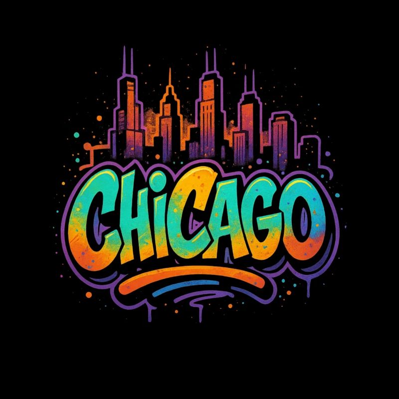 Silhouette du graffiti de Chicago