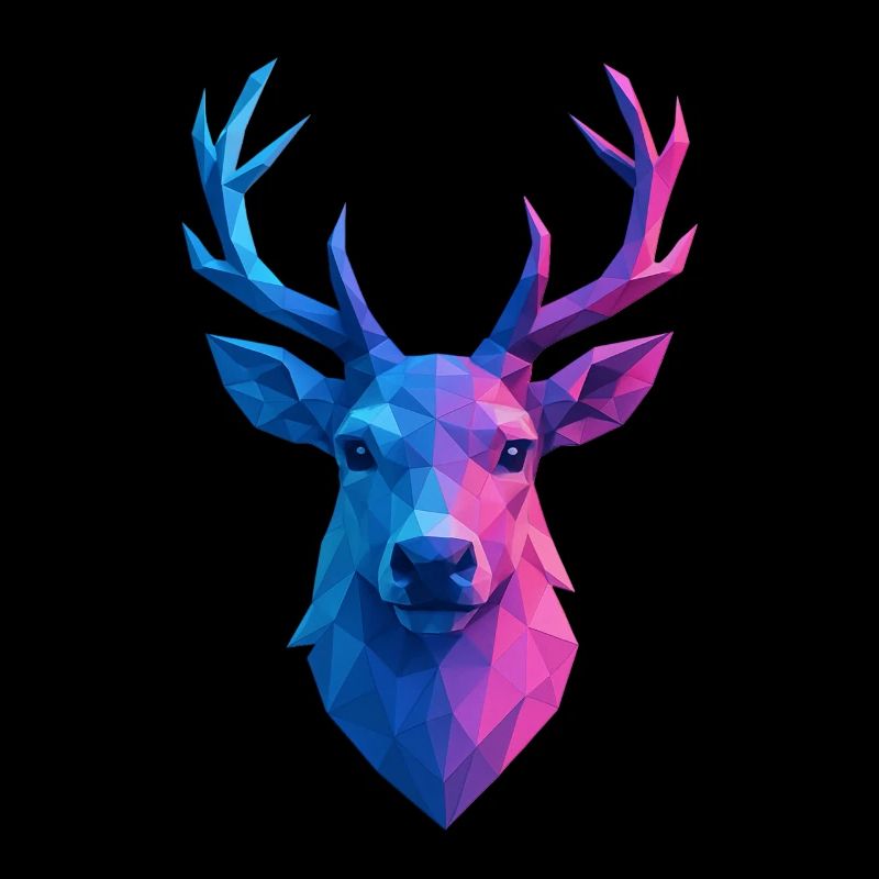 Renne de Noël Low Poly