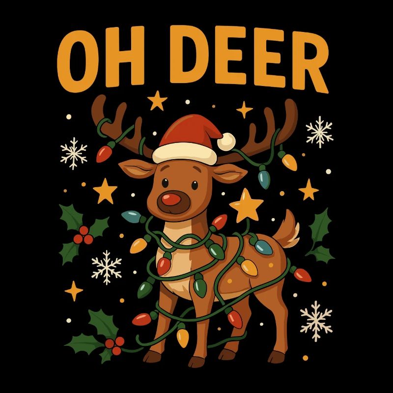 Conception de Noël de renne mignon