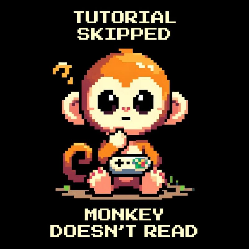 Tutorial geskippt – Affe liest nicht | Noob-Humor
