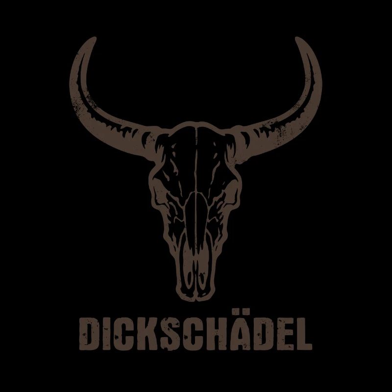 Stierkopf Schädel mit Hörnern - Dickschädel