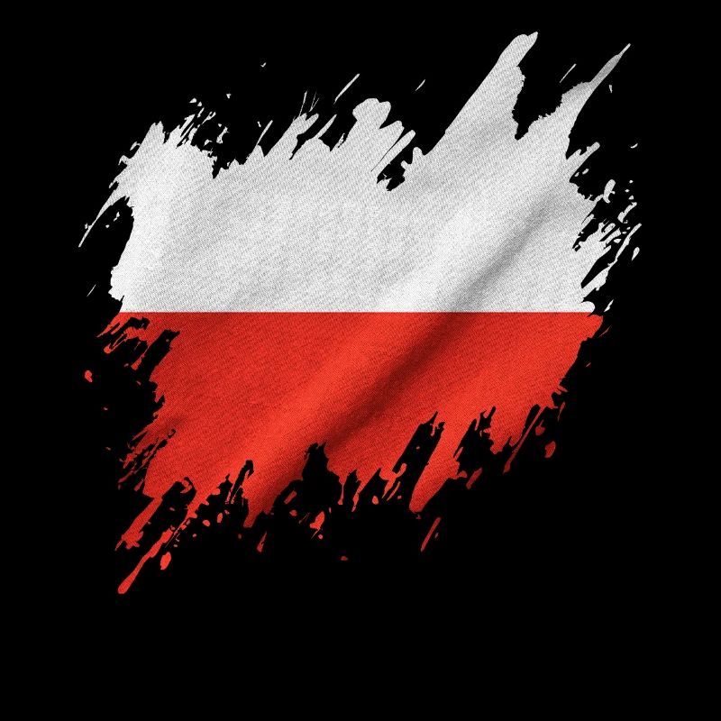 Drapeau de la Pologne, style déchiré