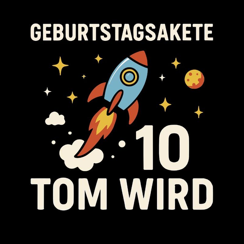 Birthday Rocket 10th Birthday