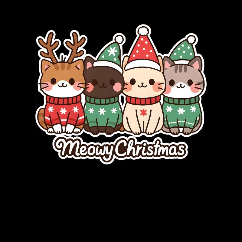Meowy Christmas Cat Crew, Chatons