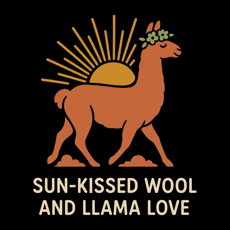 Cottagecore Lama Ästhetisches Süßes Nutztier