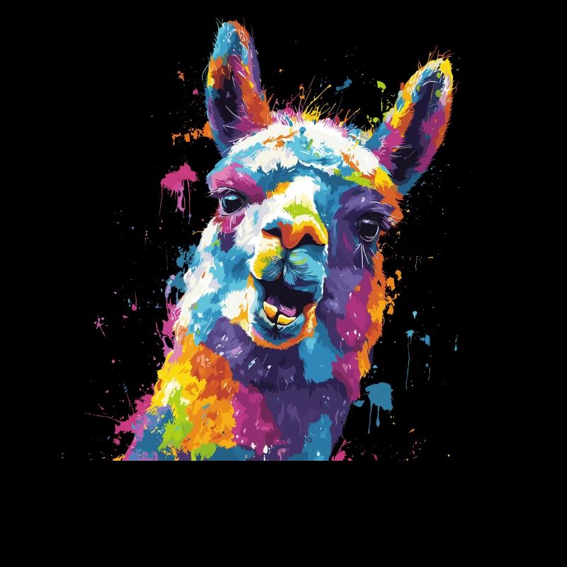 Explosion de couleurs de lama