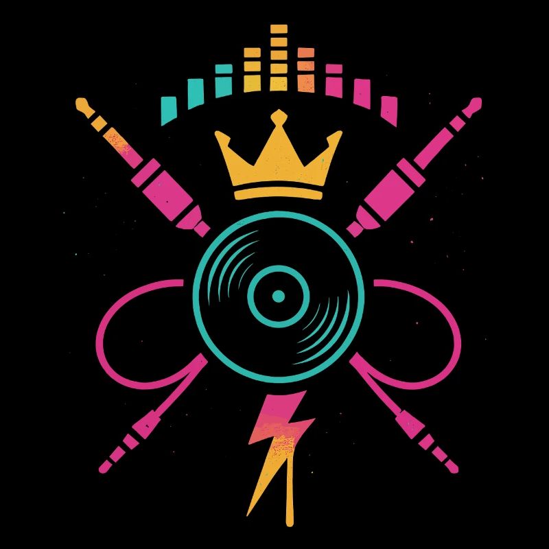 Câbles vinyle néon, son Power DJ