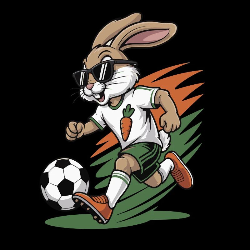 Carrot Kick Bunny in Soccer Style