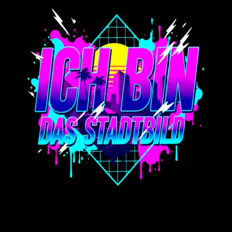 Ich Bin das Stadtbild - 80er Retro Synthwave Neon