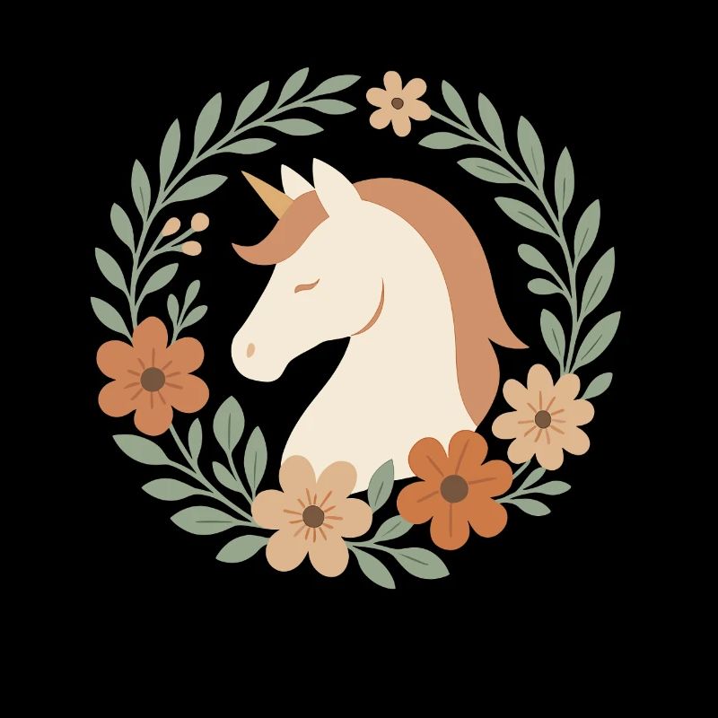 Boho Unicorn Flower Wreath, Gentle Dreams