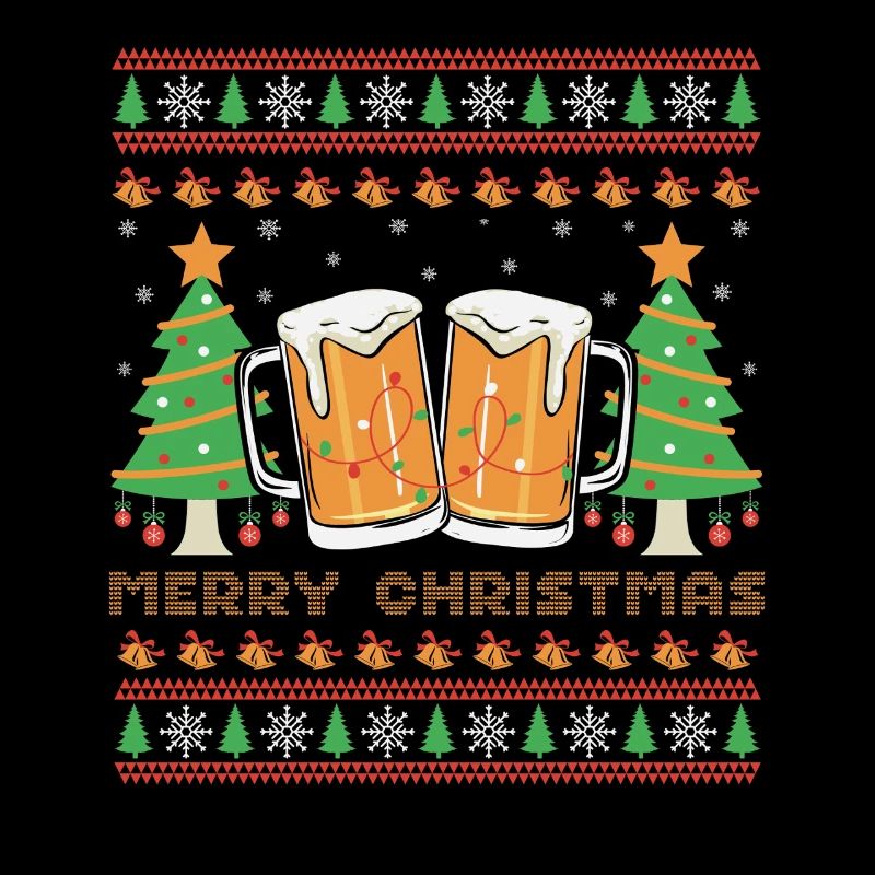 Joyeux Noël Pull Moche de Noël Cadeau Humour Bière