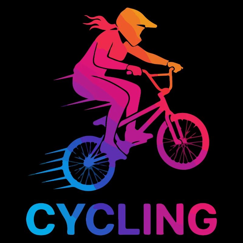 Gradient Cyclist Silhouette