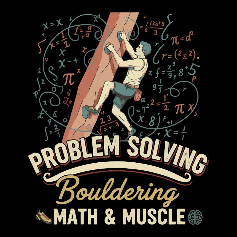 Bouldering Math & Muscle Problem Solving Climb