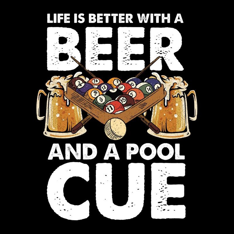 Bière, billard et queue
