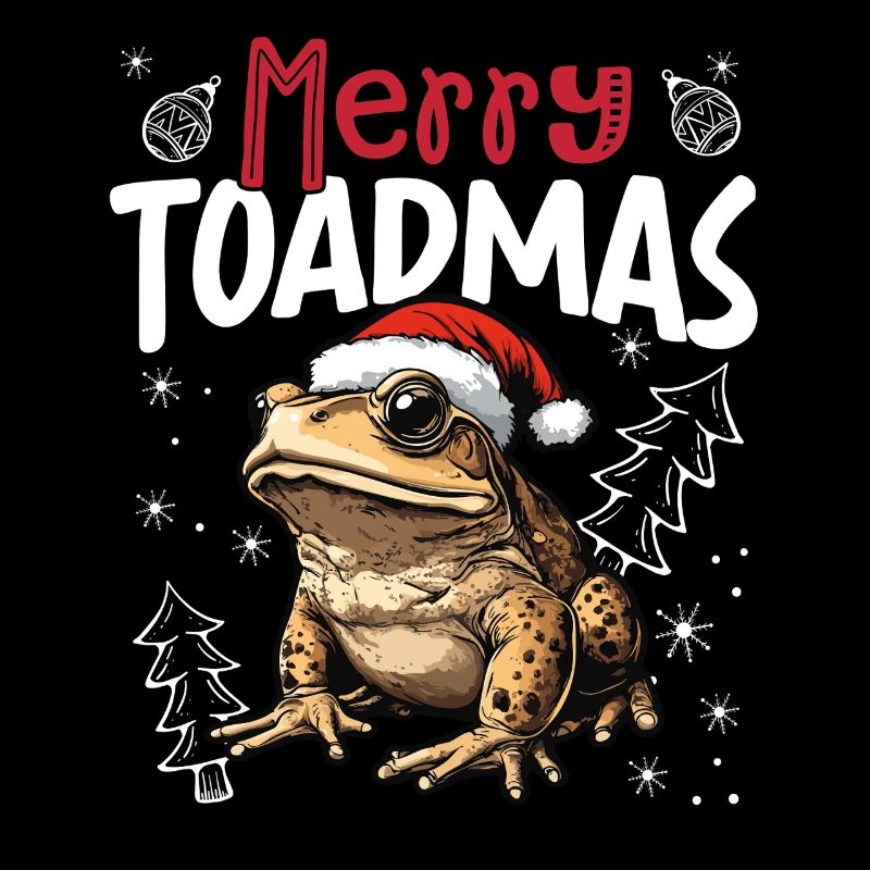 Merry Toadmas Funny Toad Christmas Motif