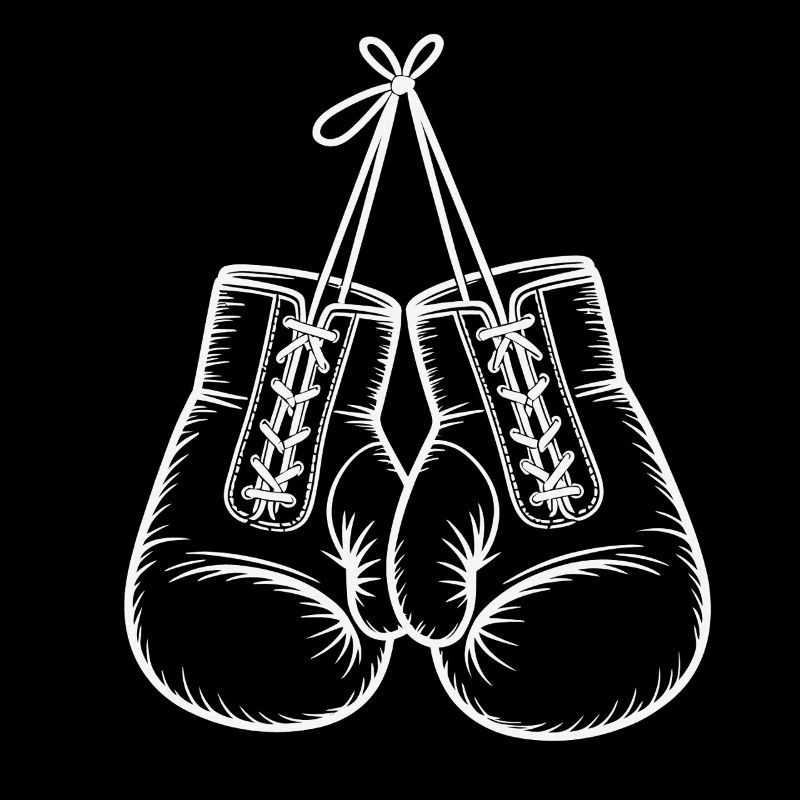 Duo de gants de boxe peints à la main