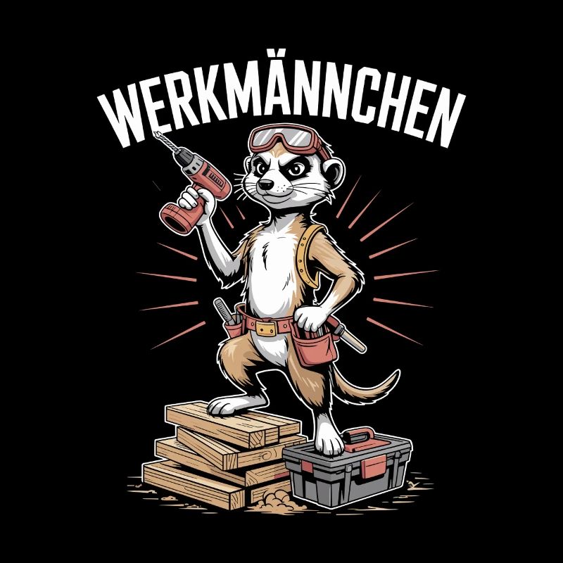 Erdmännchen Echter Heimwerker Mann Handwerker