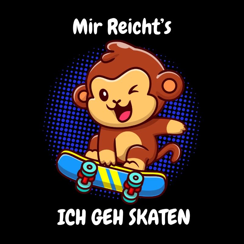 I've had enough, I'm going skating, monkey!