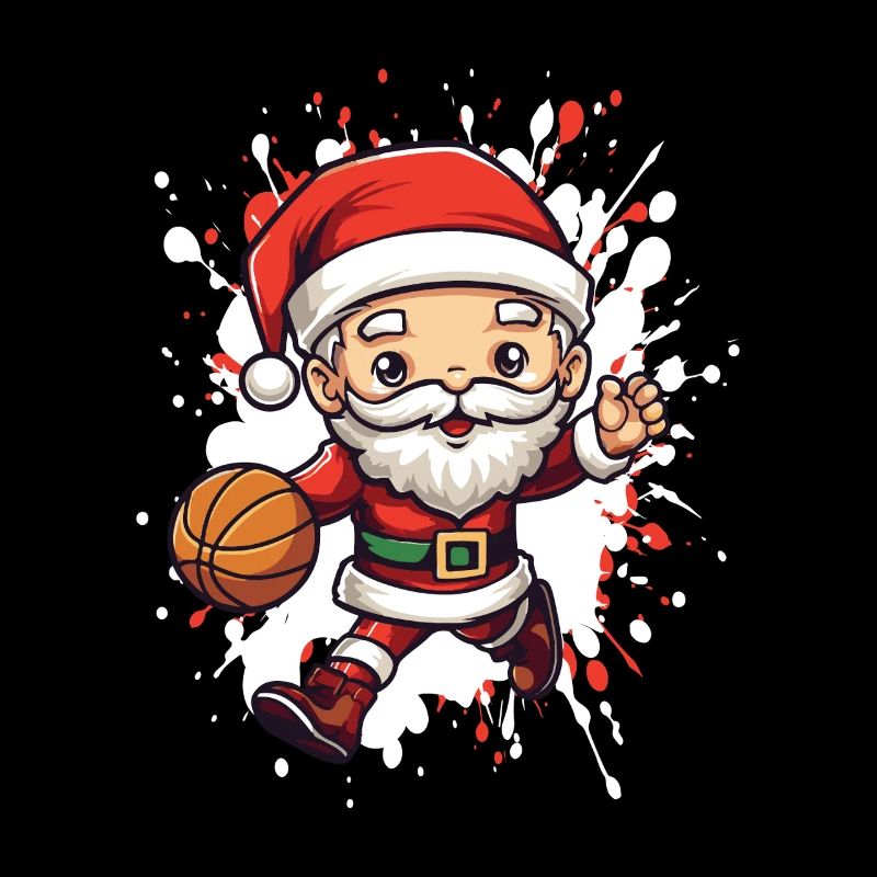 Père Noël de basket de Noël