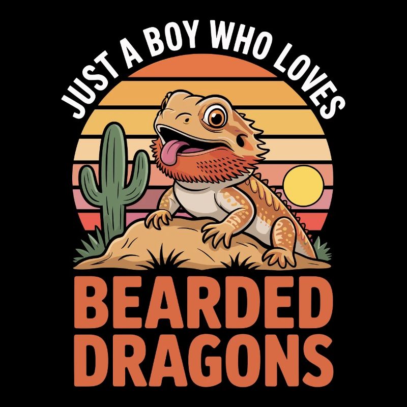 Bearded Dragon Sunset Love