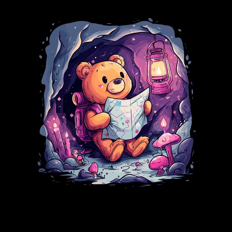 Teddy bear on a discovery tour