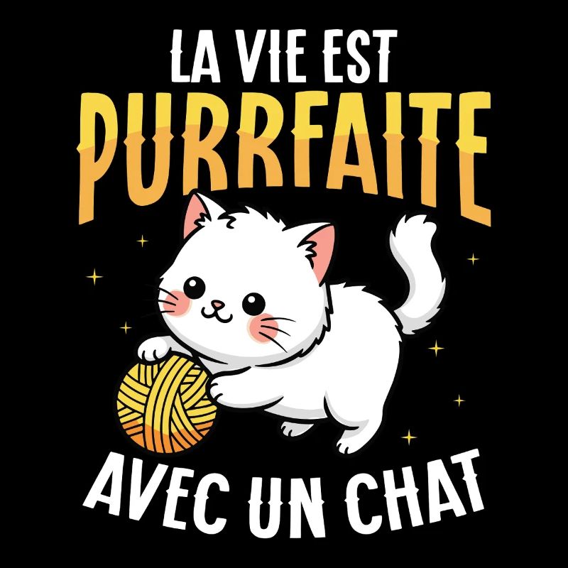 La vie ronronne avec un chat mignon