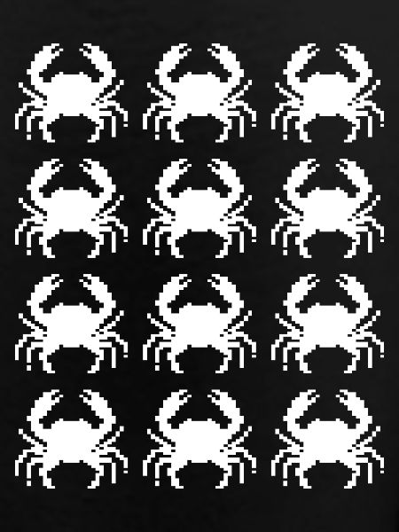 Crab Pixel Pattern Repeat