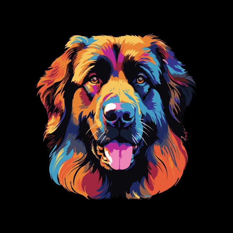 Explosion de couleur Portrait de chien