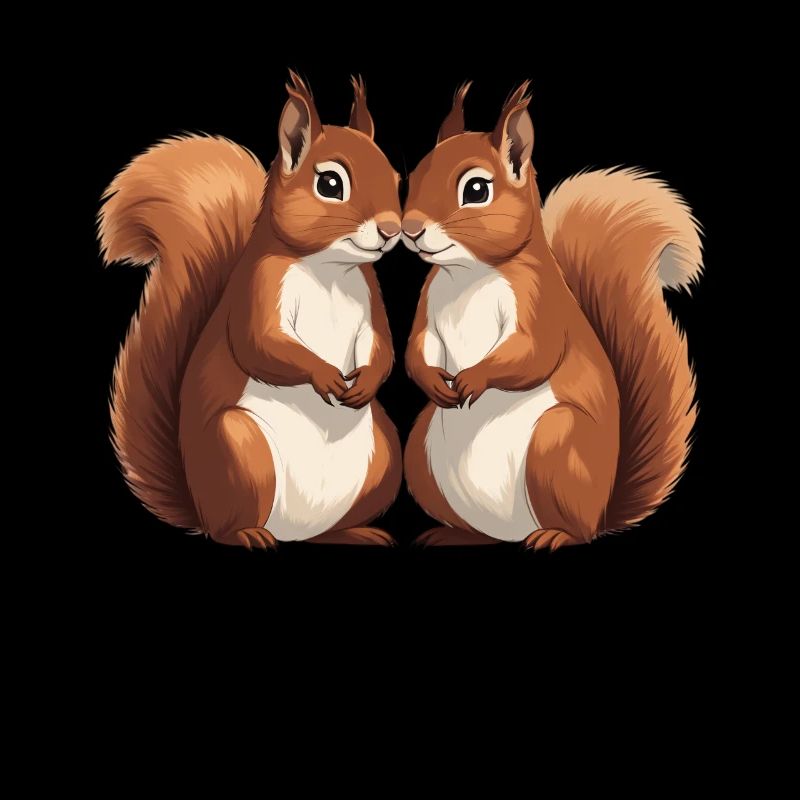 Zwillings Eichhörnchen Liebespaar