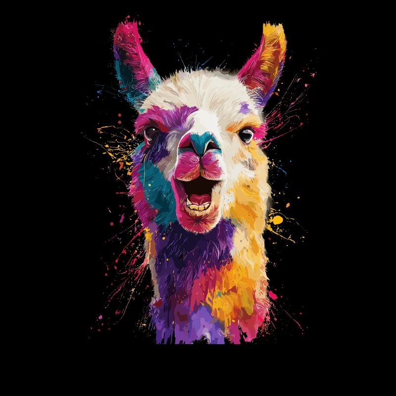 Farbenfrohe Llama Explosion