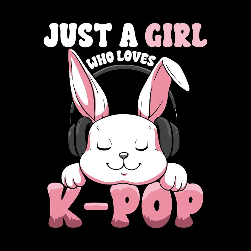 K-Pop Bunny  mit Kopfhörern