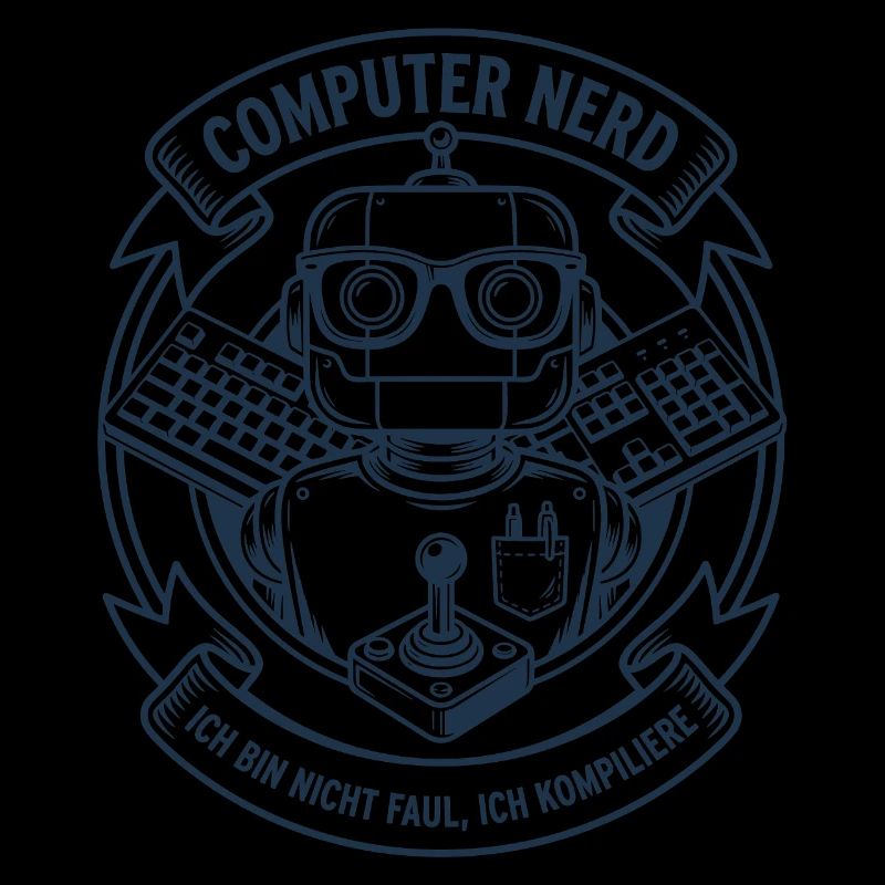 Logo du robot nerd informatique