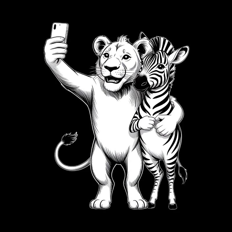 Löwe und Zebra