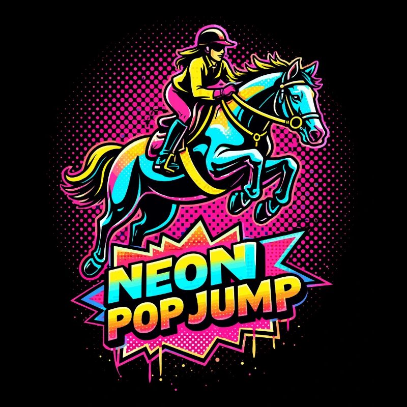 Saut Pop Néon – Cheval de saut à cheval d’équitation