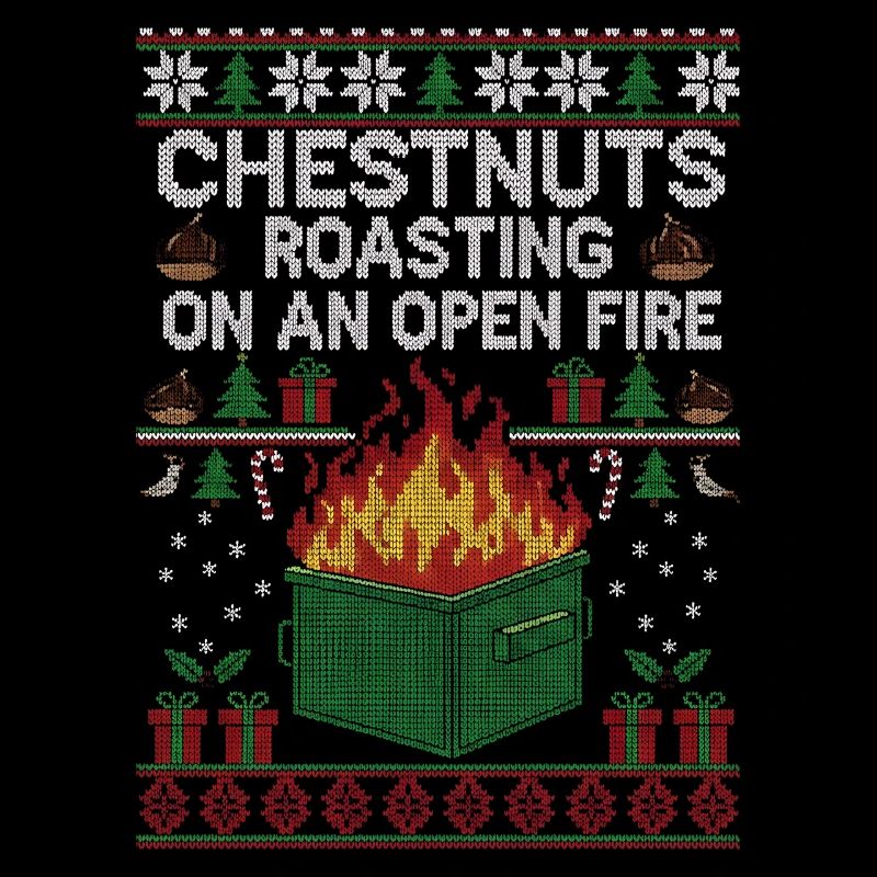 Roasting chestnuts on an open fire garbage can