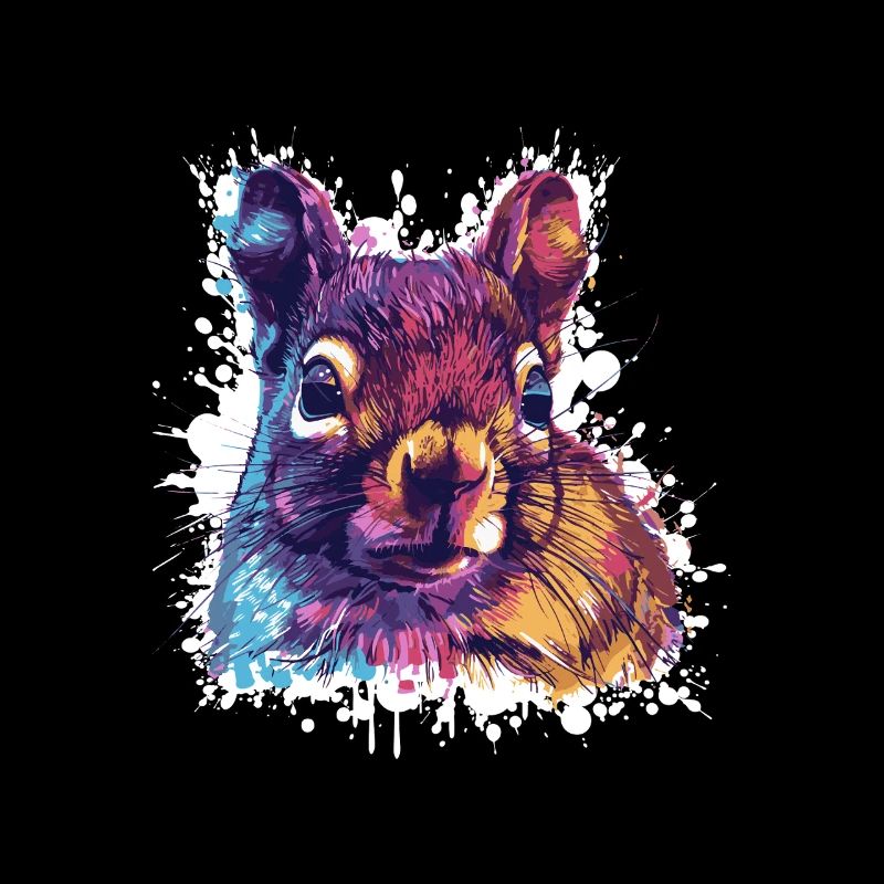 Farbkontrast Eichhörnchen PopArt