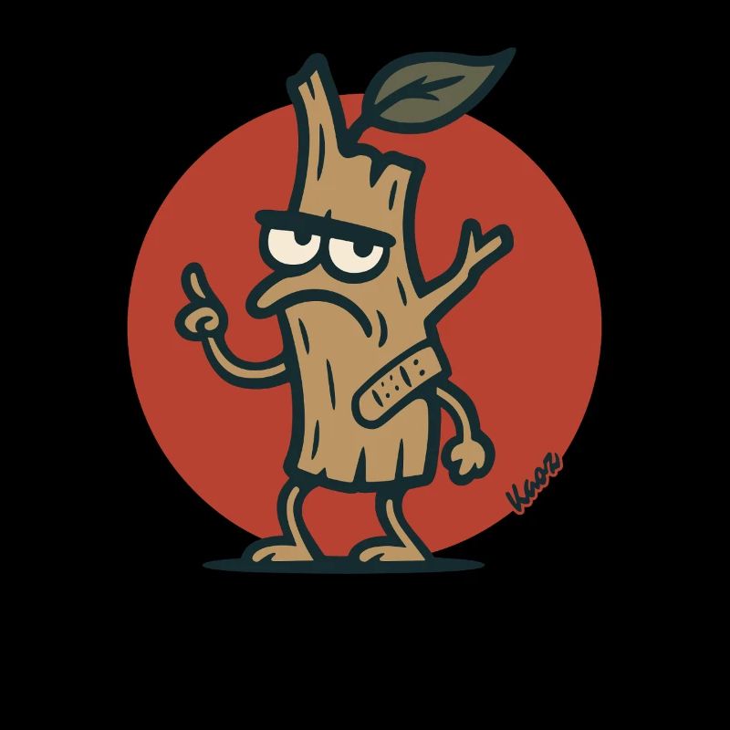 Grim Tree Branch Tree Stump with Face