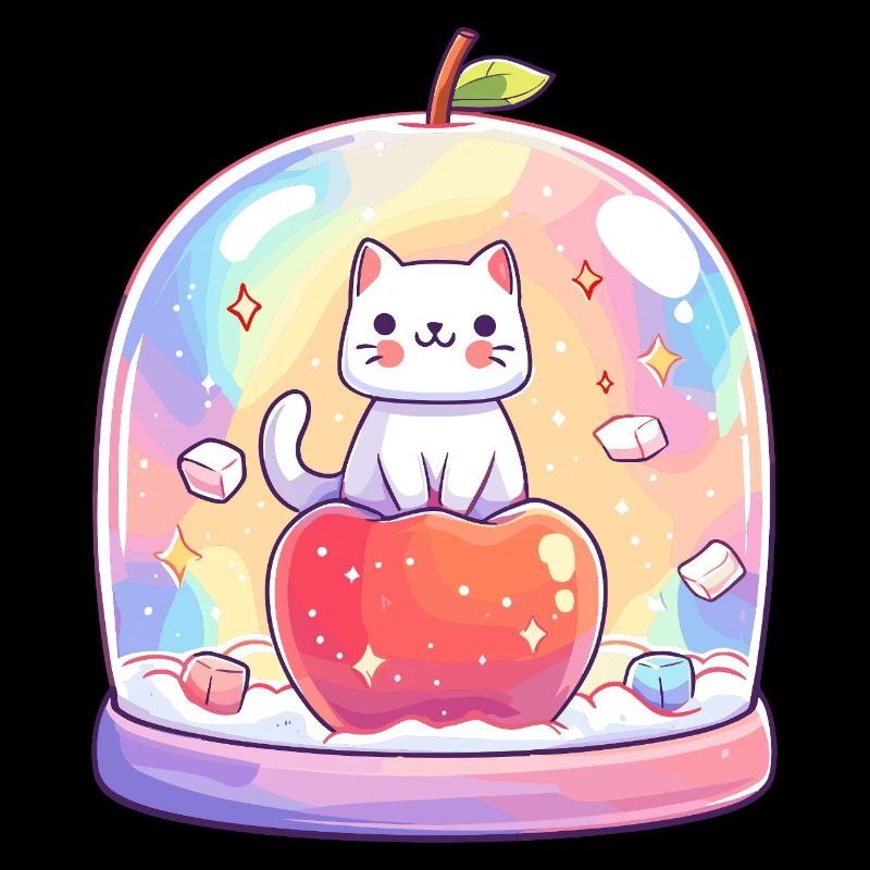 Reflet pastel pour chat dans un verre