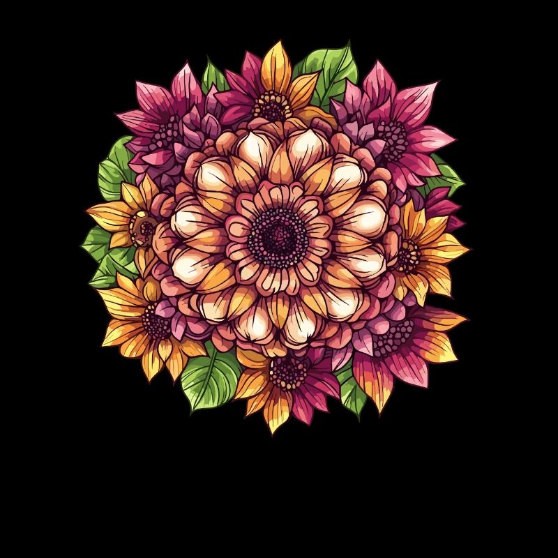 Orange Sunflower Mandala