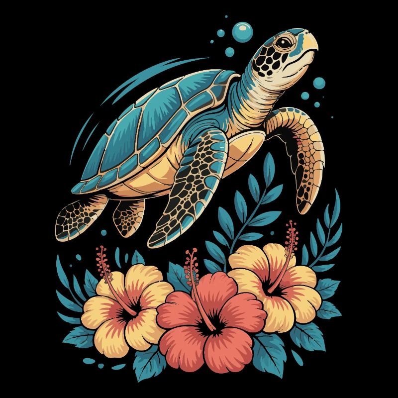 Sea Turtle Ocean Addict Design