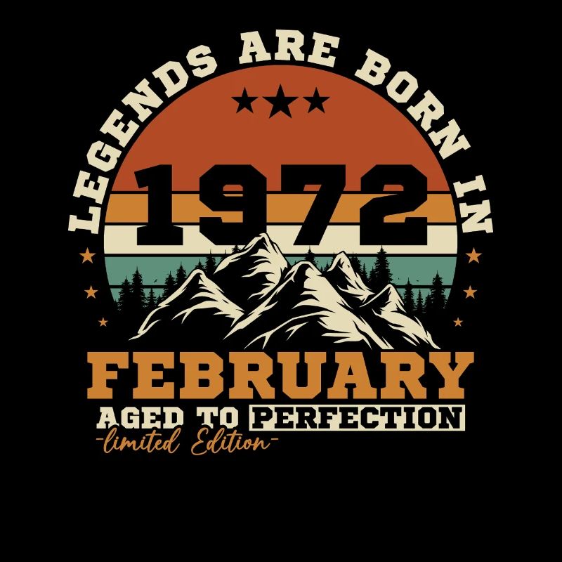 February 1972 Vintage Retro Birthday Gift