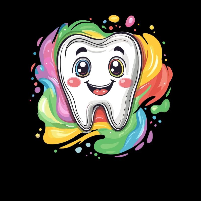 Une éclaboussure de couleur joyeuse pour les dents