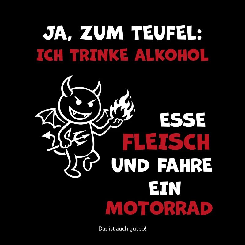 Devil's Motorcycle Humor: Alcohol & Motorcycle