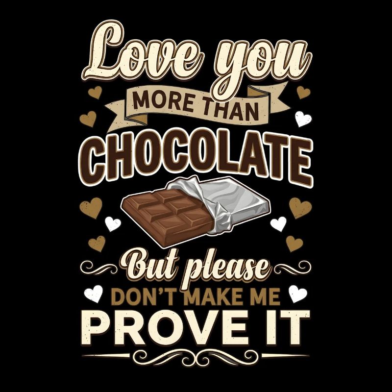 Je t’aime plus que le chocolat drôle de Saint-Valentin
