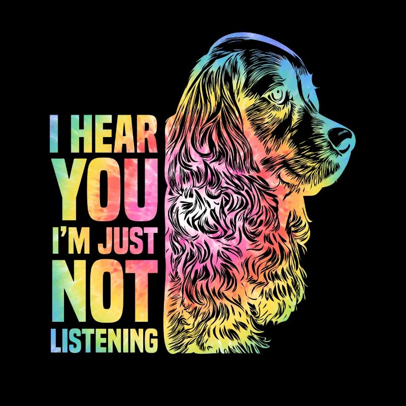 Regenbogen Tier Hund Cocker Spaniel