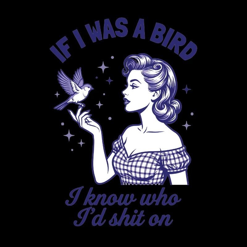 Echte Rache Vogel Retro Statement